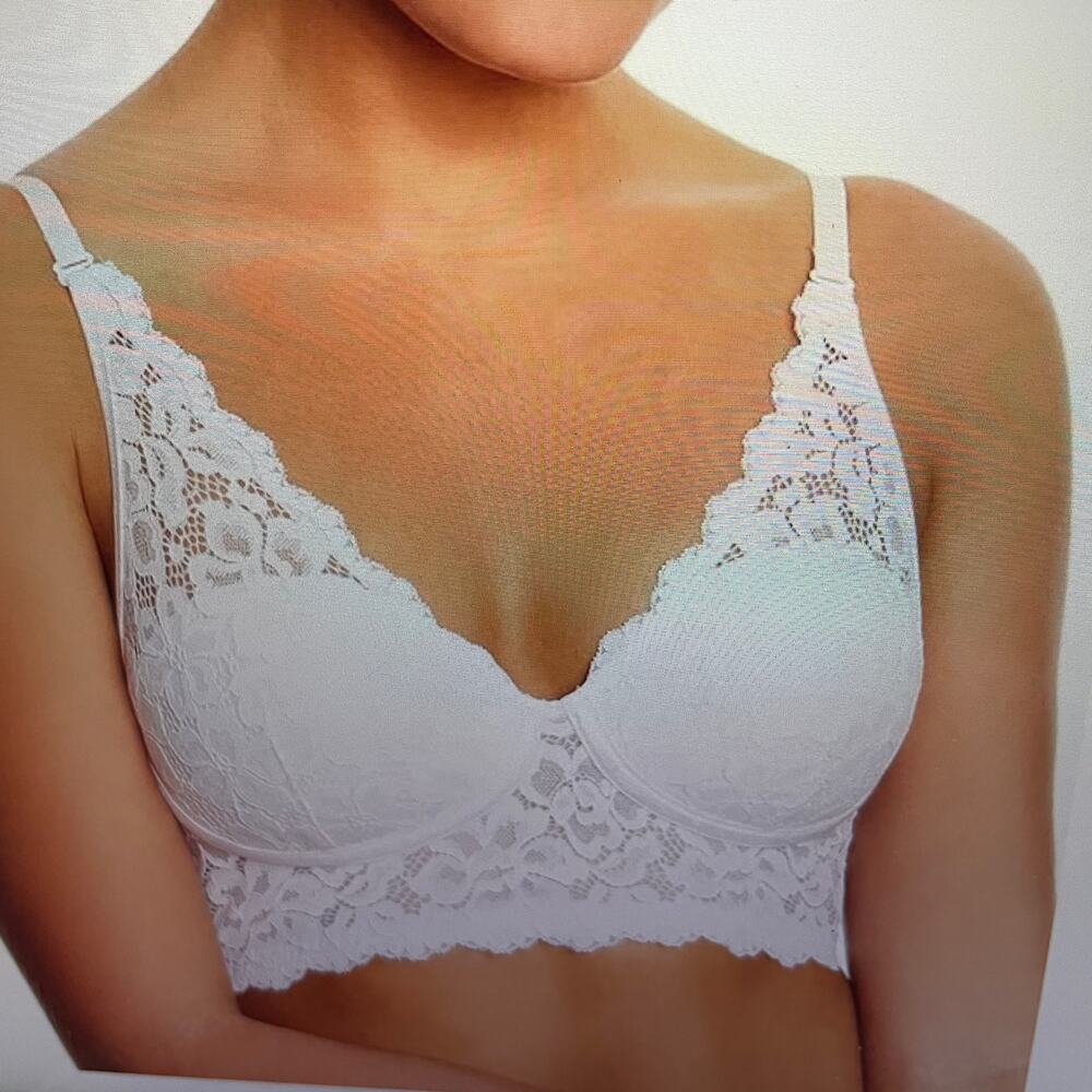 NWOT Maidenform Wireless Lace Longline Bralette Convertible 38D